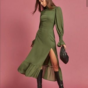 Reformation Galena Long Sleeve Midi 